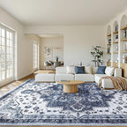 8x10 Area Rugs,Boho Vintage Oriental Washable Rugs,Collapsible Area Rug for Bedroom, Entryway, Kitchen, Bathroom