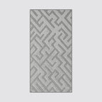 4ft Custom Fit Accent Runner Rug for Small Foyer - Deco Grey | Non-Slip | Washable & Edge Bound