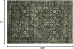 Morebes Washable Dark Green Area Rugs 6x9, Vintage Boho Large Living Room Rugs Non Slip, Distressed Soft Indoor Accent Floor Mat Throw Carpet for Nursery Kitchen Coffee Table Dining Dorm