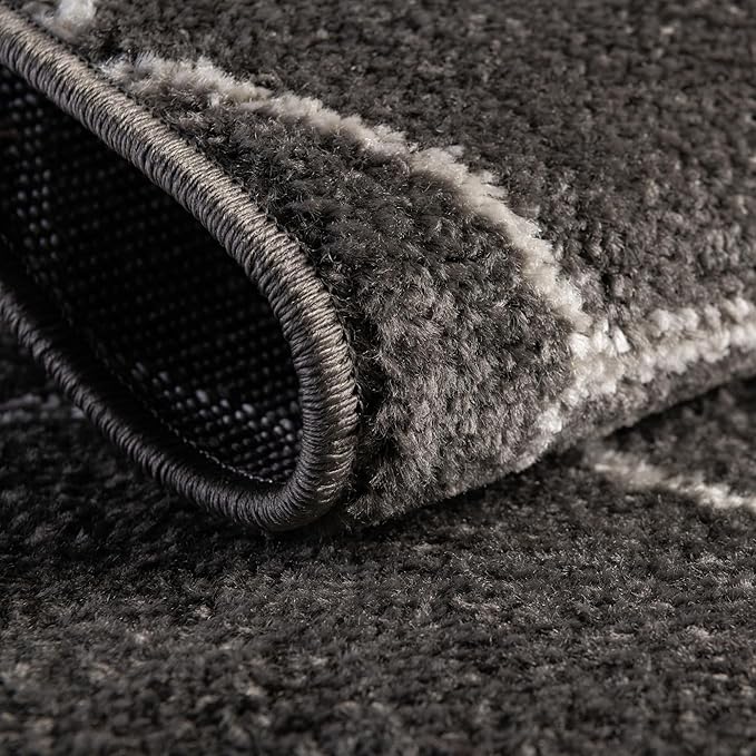 Unique Loom Trellis Frieze Collection Area Rug - Geometric (10' x 13', Dark Gray/ Ivory)