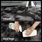 Zentavio Black and Grey Area Rugs for Living Room Large Men Room Carpet 5x8 Bedroom Fluffy Furry Shag Aesthetic Plush High Pile Floor Rug for Kids Room Dorm Home Decor Gray