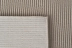 Revival Rugs Stripe 5'3"x8' Washable Area Rug for Living Room Bedroom - 100% Recycled Oeko-TEX Certified, Medium Pile, Taupe