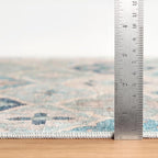 Dash & Albert Pali Multi Machine Washable Rug, 8.5 X 11.5 Feet, Blue Geometric Pattern