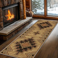 Vintage Geometric Cross Hallway Runner Rug, 2x10ft Entrance Washable Rug, Corridor & Foyer High-Traffic Area Rugs, Durable Non-Slip Mat, Soft Bedroom Rugs, Southwestern Home Decor Carpet