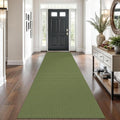 Braided Runner Rug 3x10 Ft Washable Runners for Hallways Non Slip Rubber Backed Kitchen Runners Cotton Long Entryway Runner Indoor, Woven Carpet for Hall Kitchen Entryway, Green