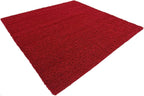 Unique Loom Solid Shag Collection Area Rug (8' Square, Cherry Red)