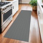 2x5 Ft Runner Rug Washable Runners for Hallways Kitchen Runner Rug with Rubber Backing Cotton Entryway Runner Indoor, Woven Floor Carpet for Hall Kitchen Bedroom, Charcoal Gray/Gray