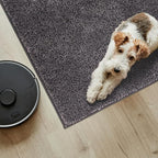 PURRUGS Easy Care Area Rug 4.5ft x 7ft, Non-Slip Washable Entryway Rug, Dog Door Mat, Stain Resistant Accent Rug for Hallway, Living Room, Bedroom and Mudroom, Light Grey-Dark Grey