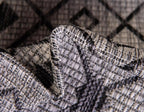 Unique Loom Outdoor Trellis Collection Area Rug - Tribal Trellis (5' 3" Round, Gray/ Black)