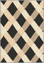 Washable 6x8 Modern Geometric Rug Living Room, Abstract Diamond Design Area Rugs for Bedroom, Modern Geometric Home Decor Carpet, Low Pile, Non Slip, Kids & Pet Friendly (N4158)