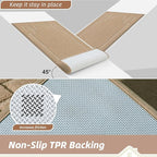 BEQHAUSE Door Mat 20" x 32", Non-Slip Door Mats Indoor Entryway Rugs Washable Low-Profile Absorbent and Stain Resist Floor Mats, Dog Door Mat for Front Back Door, Muddy Wet Shoes & Paws, Beige