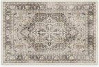 RUGGABLE Washable Vintage Area Rug – Kamran Hazel 2x3, Stain-Resistant, Non-Slip – Small Machine Washable Rugs for Living Room, Bedroom, Hallway, Entryway & Bathroom–with Standard Pad