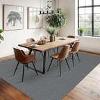 Braided Area Rug 6x9 Ft Washable Rugs for Living Room Non Slip Bedroom Rugs Boho Dining Room Rug Cotton Living Room Woven Floor Carpet for Nursery Playroom, Dark Grey/Grey