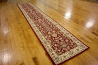 Unique Loom Sialk Hill Collection Area Rug - Washington (2' 11" x 16' 5" Runner Burgundy/Cream)