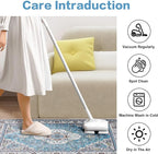 COMSLE Boho Runner Rug, 2x6 Washable Rugs for Hallway Faux Wool Small Throw Rug Distressed Kitchen Area Rug Non-Slip Laundry Room Rug Carpet Runner for Entryway Indoor Bedroom (Light Blue)