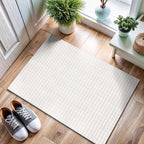 CAMILSON Modern White Non Slip Door Mat Rug 2x3 Ultra Soft High Pile Entryway Rugs Non Skid Rubber Backing Durable & Easy to Clean Carpet for Kitchen Bathroom Indoor Use (2 x 3 White)