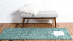 Unique Loom Solid Shag Collection Area Rug (2' 7" x 10' Runner Light Slate Blue)