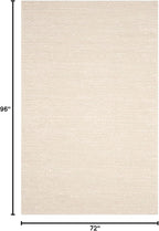 Safavieh Area Rug 6x8 - Natura Collection - Ivory, Handmade Wool Blend, Textured Design, Ideal for Living Room, Bedroom, Dining Space (NAT620A)