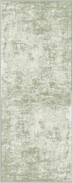 Modern Abstract Runner Rug 2x5, Sage Green Grey Washable Kitchen Runner Entryway Rug Mat Non-Slip Soft Hallway Rug Runner Thin Print Faux Wool Carpet for Bedroom Laundry Room Indoor