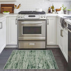 Modern Abstract Entryway Rug Indoor 2x3 Washable Rug Non-Slip Soft Small Area Rug Forest Green Kitchen Mats Thin Print Faux Wool Floor Carpet Throw Rugs for Entrance Bedroom