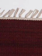 Rugsotic Carpets Hand Woven Flat Weave Kilim Wool 3'x5' Area Rug Solid Burgundy D00111