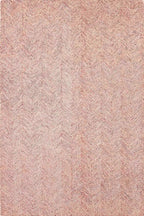 Modern Herringbone Chevron Collection Handcrafted Wool Area Rug - Durable, Zigzag Pattern, for High Traffic, Contemporary Design for Living Room, Bedroom, Dining Room Decor (Blush Pink, 9' x 12')