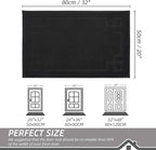 BEQHAUSE Door Mat 20" x 32", Non-Slip Door Mats Indoor Entryway Rugs Washable Low-Profile Absorbent and Stain Resist Floor Mats, Dog Door Mat for Front Back Door, Muddy Wet Shoes & Paws, Black