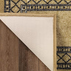 Antep Rugs Alfombras Modern Bordered 2pc Non-Skid (Non-Slip) Low Profile Pile Rubber Backing Indoor Kitchen Runner Rugs (Brown, 2pc Set)