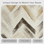 Washable 6x9 Chevron Rug Living Room, Modern Abstract Art Design Area Rugs for Bedroom, Chevron Home Decor Carpet, Low Pile, Non Slip, Kids & Pet Friendly (N4198)