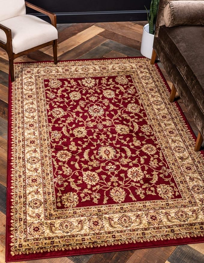 Unique Loom Voyage Collection Traditional Oriental Classic Intricate Design Area Rug (10' 6 x 16' 5 Rectangular, Red/Gold)