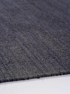 Rugsotic Carpets Hand Woven Flat Weave Kilim Wool ECO-Friendly Area Rugs - 6'x6', Square Shape, Charcoal Color, Solid Plain Design, Low Pile Handmade Area Rugs for Living Room, Bed Room (D00111)