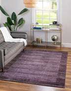 Rugs.com Angelica Collection Rug – 8' x 11' Violet Medium Rug Perfect for Living Rooms, Large Dining Rooms, Open Floorplans