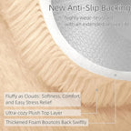 5x7 Solid Fluffy Camel Area Rug – Washable, Durable,Large Living Room Rug, Non-Slip High Pile Shag Rugs for Bedroom, Bedside, Dorms, Nursery Rooms, Kids Room, Soft Indoor Floor Carpet Decor