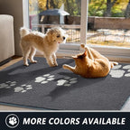 Timo Indoor Door Mat, 24"x36" Super Absorbent Dog Mats for Muddy Paws, Low-Profile Washable Entryway Rug, Rubber Backing Non Slip Front Door Mats, Resist Dirt Inside Entrance Doormat for Shoes, Grey