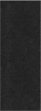 Ottomanson 3'11" x 24' Hallway Runner with Scraper Pile - Extra Durable Non-Slip Rug Mat for Indoor & Outdoor Use - Ideal for Kitchen, Entryway & Garage - High-Traffic Carpet, Black