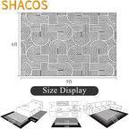 SHACOS Soft Cozy Fluffy Arch Pattern High Low Pile Area Rugs 6'x9' Large Non Slip Washable Modern Geometric Rug Scandinavian Minimalist Carpet for Living Room Bedroom Dining Room, Black White