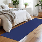 Braided Runner Rug 2x8 Ft Washable Runners for Hallways Kitchen Runner Rug Rubber Backed Cotton Entryway Runner Indoor, Woven Floor Carpet for Hall Kitchen Bedroom, Royal Blue/Navy