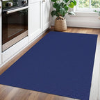 Braided Area Rug 3x5 Ft Washable Rugs for Entryway Throw Rugs Rubber Backed Boho Door Mat Indoor Entrance Cotton Kitchen Mats Woven Front Door Carpet for Foyer Living Room, Royal Blue/Navy