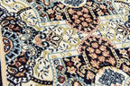 Unique Loom Narenj Collection Classic Traditional Medallion Textured Design Area Rug, 3 x 13 ft, Navy Blue/Tan