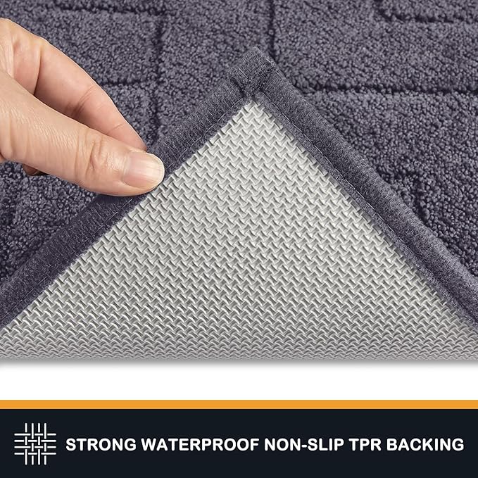 PURRUGS Dirt Trapping Door Mat 20" x 31.5", Non-Slip Machine Washable Entry Rug, Shoe Scraper, Dog Doormat, Super Absorbent Welcome Mat for Front & Back Door, Muddy Wet Shoes & Paws