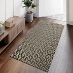 Hallway Runner Rug 2x5, Washable Kitchen Runners Non Slip, Ultra Thin Entryway Floor Mat Fit Under Door, Soft Low Pile Cotton Boho Carpet for Laundry Outdoor Bedroom