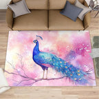 Peacock Rugs for Living Room - 2x3 Rug, Fantasy Peacock Area Rugs for Bedroom, Peafowl Rug, Girls Room Washable Carpet, Aesthetics Carpet - Peafowl Home Decor & Gifts