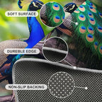 Peacock Rugs for Bedroom - 2x3 Rug, Peacock Couples Area Rugs for Living Room, Nature Carpet, Peafowl Washable Area Mat, Malachite Green Feather Carpet - Peafowl Home Decor & Gifts
