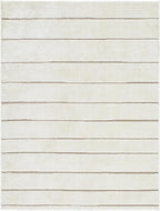 Livabliss x Our PNW Home Cascade Minimalist Striped Area Rug, 2'7" x 12', Striped Ivory/Taupe