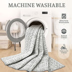 6x9 Area Rug Living Room: Washable Boho Geometric Moroccan Rug Neutral Modern Farmhouse Indoor Soft Non Slip Ultra Thin Printed Pattern Carpet for Dining Room Bedroom Nursery Home (BeigeBrown, 6'x9')