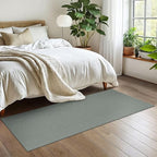 EARTHALL Washable Runner Rug 2x6 Ft Non Slip Runners for Hallways Cotton Rubber Backed Kitchen Runner Braided Indoor Floor Carpet Runners for Entryway, Hallway, Kitchen, Bedroom, Green/Grey