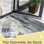 COMSLE Door Mat Soft Absorbent Indoor Front Entryway Rug Machine Washable Entrance Mats for Muddy Paws Non Slip Throw Rugs 20" x 32" Doormat for Inside Foyer Bedroom - Gray