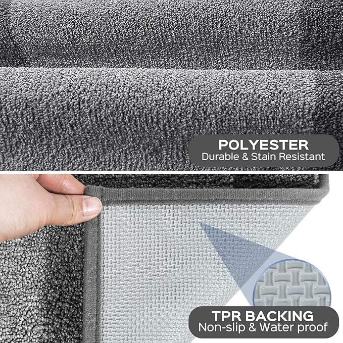 Machine Washable Runner Rug 32" x 120", Non Slip Kitchen Mat for Floor, Absorbent Entryway Rug for Kitchen, Bedroom, Living Room, Hallway, Door (Roll Packing)