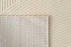 Revival Rugs Record 5'3"x8' Washable Area Rug for Living Room Bedroom - 100% Recycled Oeko-TEX Certified, Medium Pile, Beige, Cream