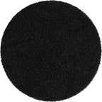 Unique Loom Solid Shag Collection Area Rug (5' 3" Round, Jet Black)